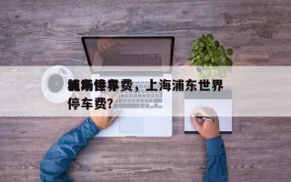 浦东世界
机场停车费，上海浦东世界
机场停车费？